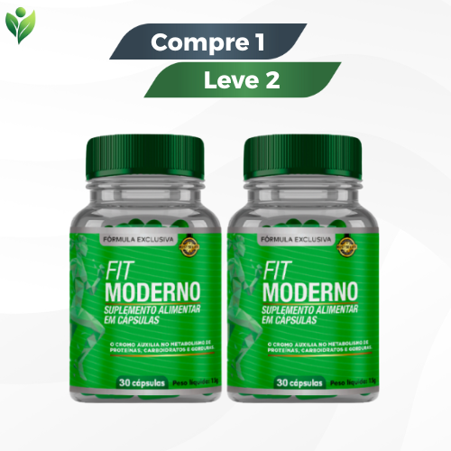 Fit Moderno 30 Cápsulas - Perda de Peso Saudável / Promoção Compre 1 Leve 2 + Frete Grátis