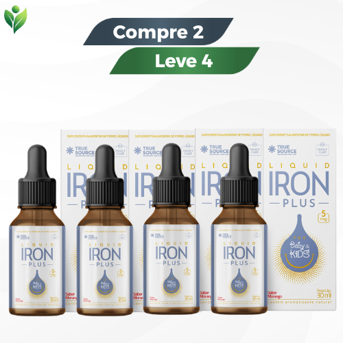 Iron Plus - Suplemento de Ferro Líquido para Energia e Imunidade / Promoção Compre 1 Leve 2 + Frete Grátis