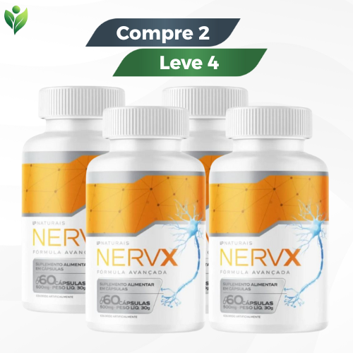 Nervx 60 Cápsulas - Suplemento Original - Promoção Compre 1 Leve 2 + Frete Grátis