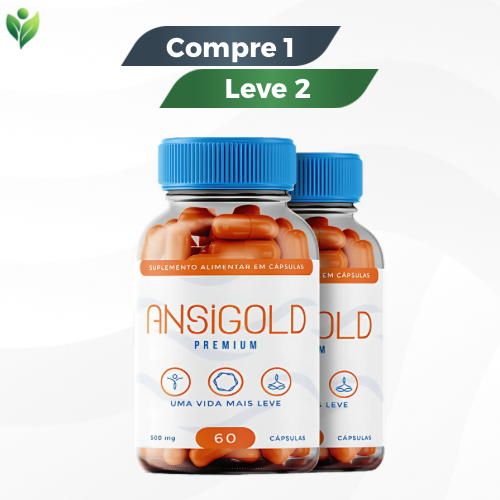Ansigold 60 Cápsulas - Mais Equilibrio e Tranquilidade No Dia a Dia  / Promoção Compre 1 Leve 2 + Frete Grátis!