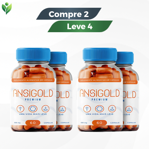 Ansigold 60 Cápsulas - Mais Equilibrio e Tranquilidade No Dia a Dia  / Promoção Compre 1 Leve 2 + Frete Grátis!