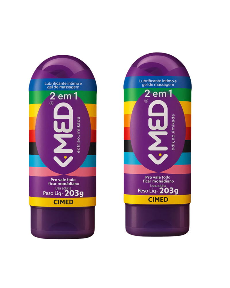 Lubrificante Íntimo Gel Massagem K-med 200g Cimed LGBT Gay Frutado Suave Fresco Tutti Frutti Erótico Transparente Vale