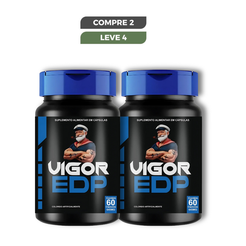 Vigor EDP Original 60 Cápsulas - Desempenho Masculino - Frete Grátis