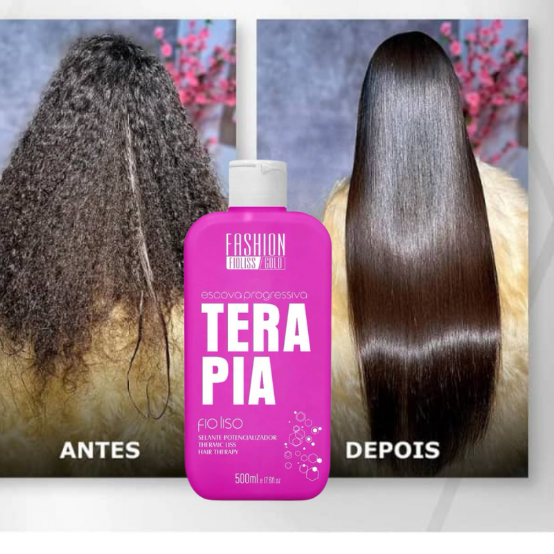 TERAPIA FIO LISO  Progressiva sem Formol  PROMOÇÃO SÓ HOJE 50% DE Desconto 500 ml - Terapia dos Fios - Beleza Radiante Cabelo Liso
