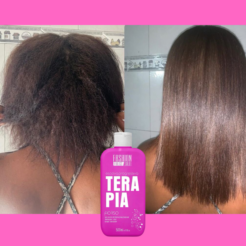 TERAPIA FIO LISO  Progressiva sem Formol  PROMOÇÃO SÓ HOJE 50% DE Desconto 500 ml - Terapia dos Fios - Beleza Radiante Cabelo Liso