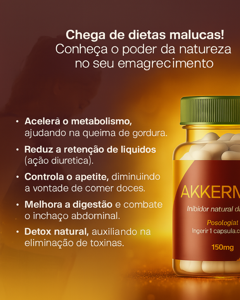 Akkermat Original 60 Cápsulas - Seu Aliado No Emagrecimento + Frete Grátis Somente Hoje