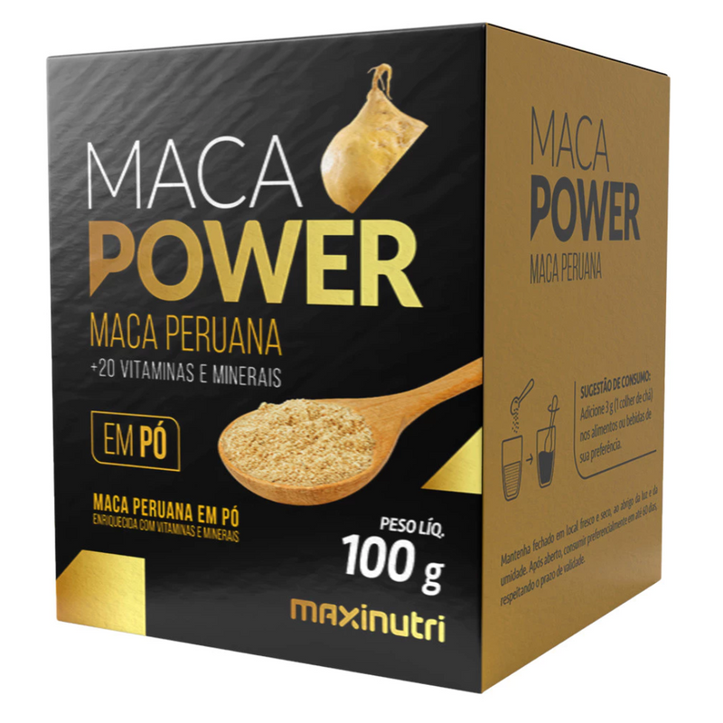 Maca Power em Pó 100g com Vitaminas e Minerais Maxinutri
