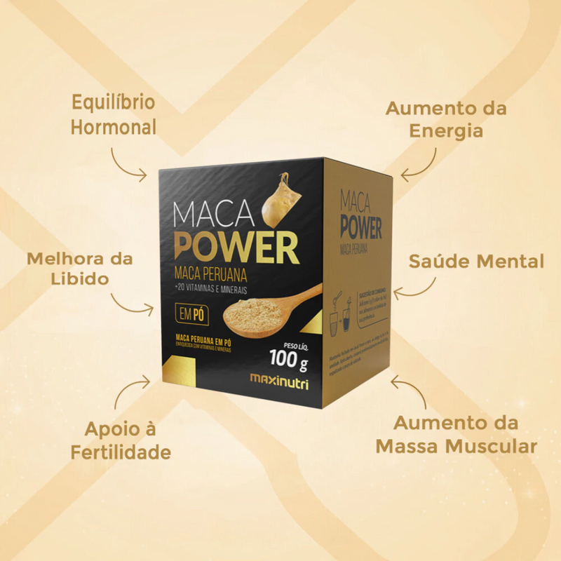 Maca Power em Pó 100g com Vitaminas e Minerais Maxinutri