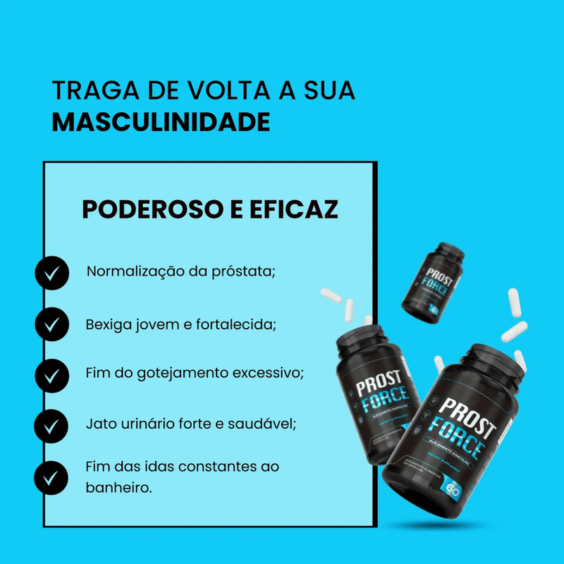 Prost Force Original -50% de Desconto  180 Doses + Frete Grátis