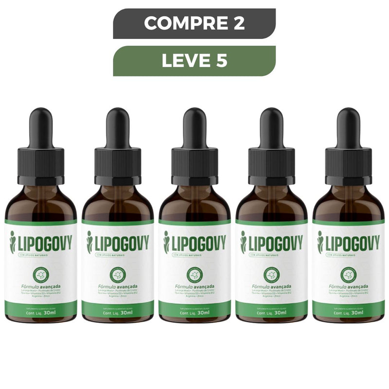 Lipogovy Gotas 30ml - Emagrecimento Eficaz - Promoção Oficial