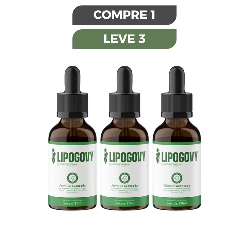 Lipogovy Gotas 30ml - Emagrecimento Eficaz - Promoção Oficial